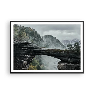 Poster în ramă neagră - Aventura este pe cale să înceapă - 100x70 cm