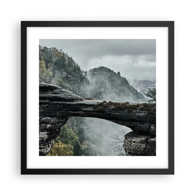 Poster în ramă neagră - Aventura este pe cale să înceapă - 40x40 cm