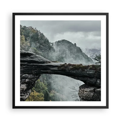 Poster în ramă neagră - Aventura este pe cale să înceapă - 60x60 cm