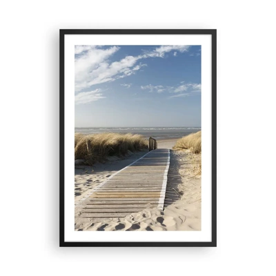 Poster în ramă neagră - În spatele dunei, în zumzetul ierbii - 50x70 cm