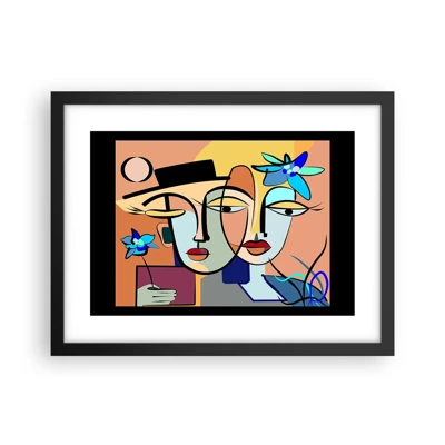 Poster în ramă neagră - Întâlnire cu Picasso - 40x30 cm