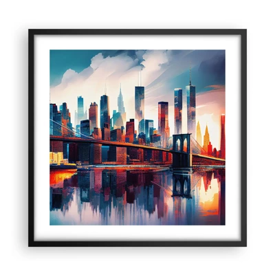 Poster în ramă neagră - New York fenomenal - 50x50 cm