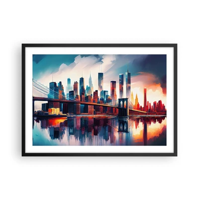 Poster în ramă neagră - New York fenomenal - 70x50 cm