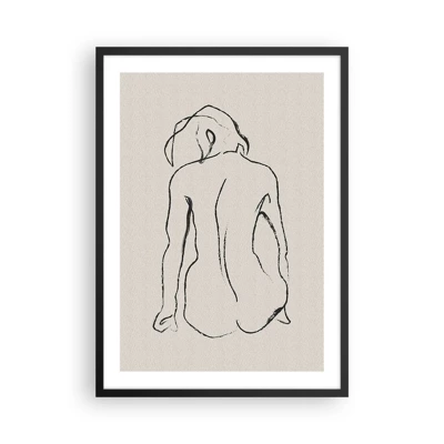 Poster în ramă neagră - Nud de fată - 50x70 cm