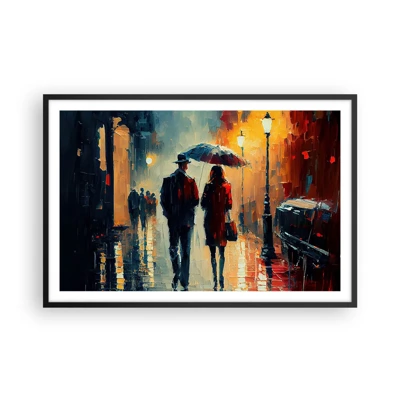 Poster în ramă neagră - Poveste de dragoste urbană - 91x61 cm