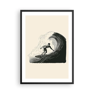 Poster în ramă neagră - Regele valului - 50x70 cm