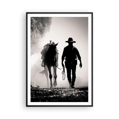 Poster în ramă neagră - Texas de dimineața - 70x100 cm