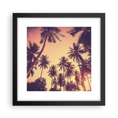 Poster în ramă neagră - Variație tropicală - 30x30 cm