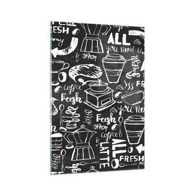 Tablou pe sticlă - All you need is… - 70x100 cm