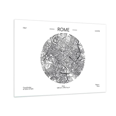 Tablou pe sticlă - Anatomia Romei - 70x50 cm
