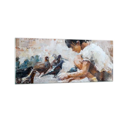 Tablou pe sticlă - Cei mici și cei mai cuminți - 100x40 cm