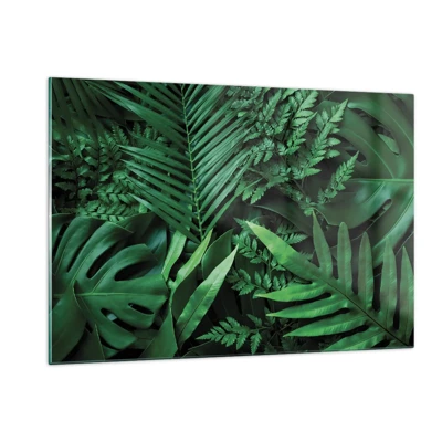 Tablou pe sticlă - Înfășurate în verde - 120x80 cm