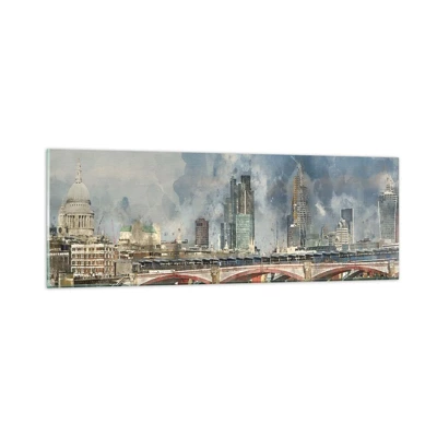 Tablou pe sticlă - Londra în toată splendoarea ei - 90x30 cm