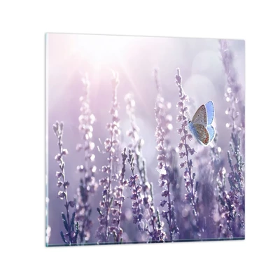 Tablou pe sticlă - Sărut de fluture - 30x30 cm