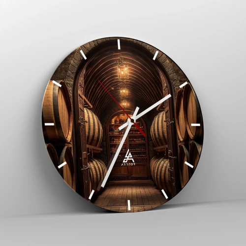 Ceas de perete - Ceas pe sticlă - Beciul cu atmosferă - 30x30 cm