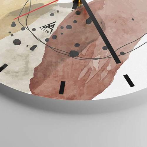 Ceas de perete - Ceas pe sticlă - Ca aerul, limpezi și ușoare - 30x30 cm