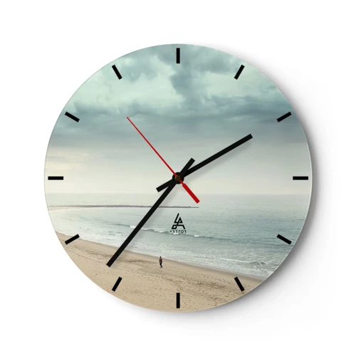Ceas de perete - Ceas pe sticlă - Căutând liniștea - 30x30 cm