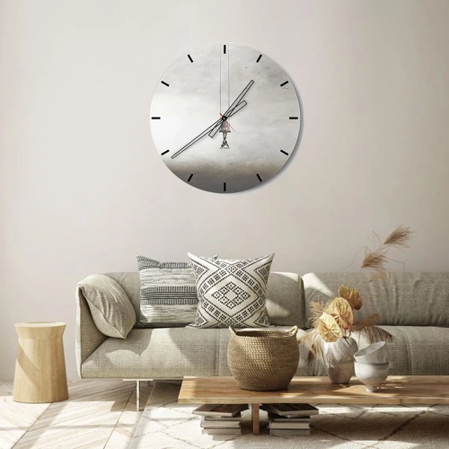 Ceas de perete - Ceas pe sticlă - Copilul din noi - 30x30 cm
