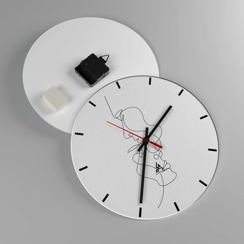 Ceas de perete - Ceas pe sticlă - Dorință vorace - 30x30 cm