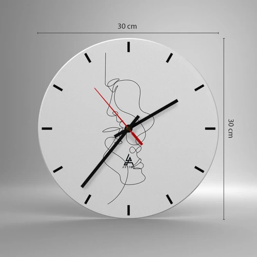Ceas de perete - Ceas pe sticlă - Dorință vorace - 30x30 cm