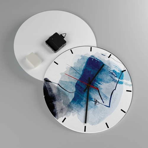 Ceas de perete - Ceas pe sticlă - Iceberg - 30x30 cm