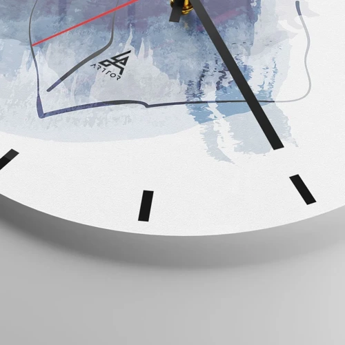 Ceas de perete - Ceas pe sticlă - Iceberg - 30x30 cm
