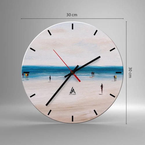 Ceas de perete - Ceas pe sticlă - Nevoia naturală - 30x30 cm