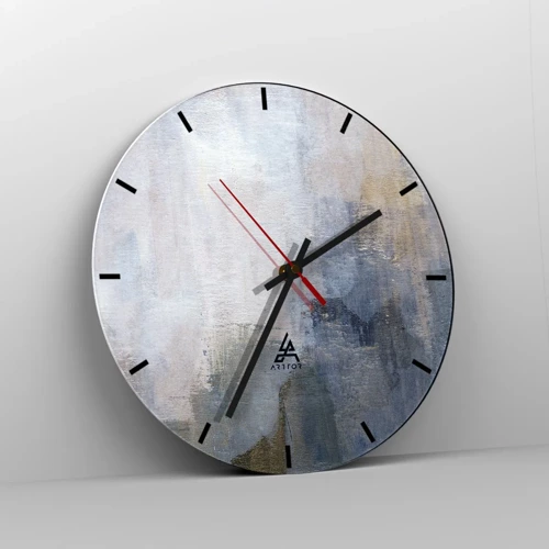 Ceas de perete - Ceas pe sticlă - Tonuri  și acorduri de culoare - 30x30 cm