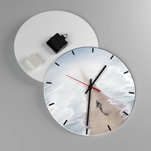 Ceas de perete - Ceas pe sticlă - Un viitor luminos - 30x30 cm