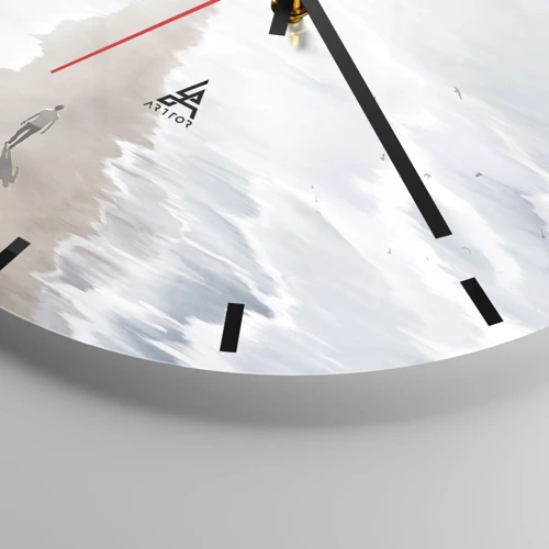 Ceas de perete - Ceas pe sticlă - Un viitor luminos - 30x30 cm