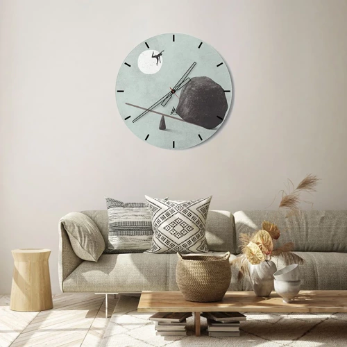 Ceas de perete - Ceas pe sticlă - Visul îndeplinit - 30x30 cm