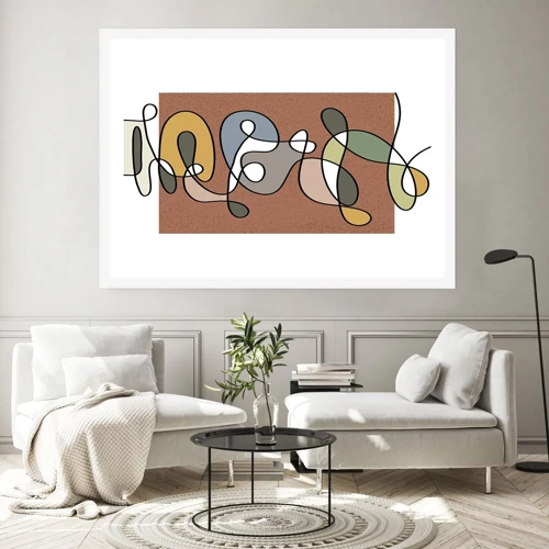 Poster - Abstracția care merită un zâmbet - 100x70 cm