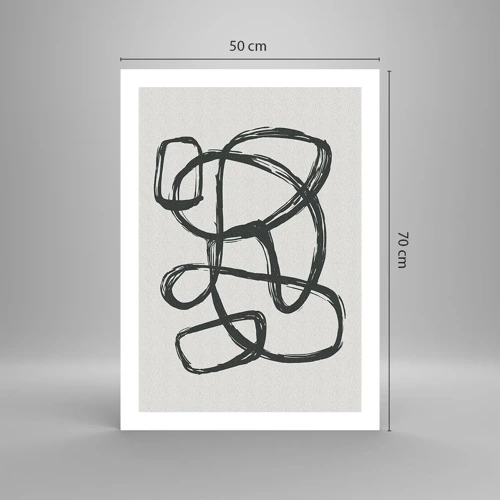 Poster - Abstracție în buclă - 50x70 cm