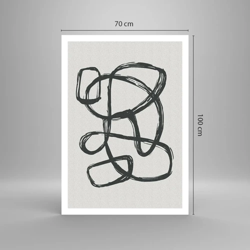 Poster - Abstracție în buclă - 70x100 cm