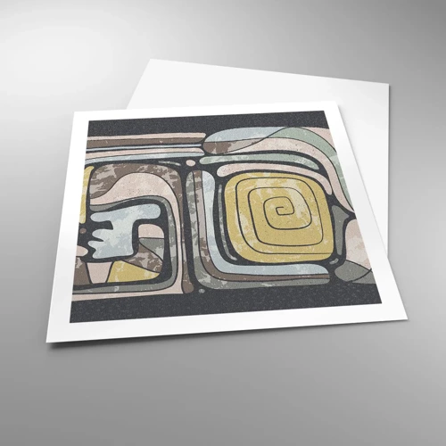 Poster - Abstracție în spirit precolumbian - 60x60 cm