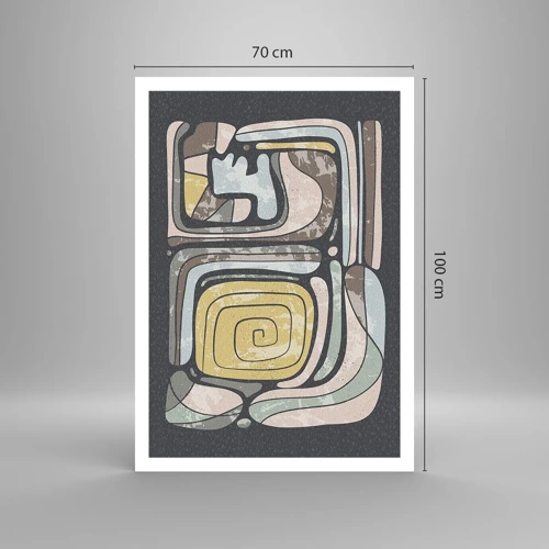 Poster - Abstracție în spirit precolumbian - 70x100 cm