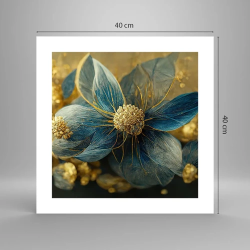 Poster - Floare cu aur - 40x40 cm