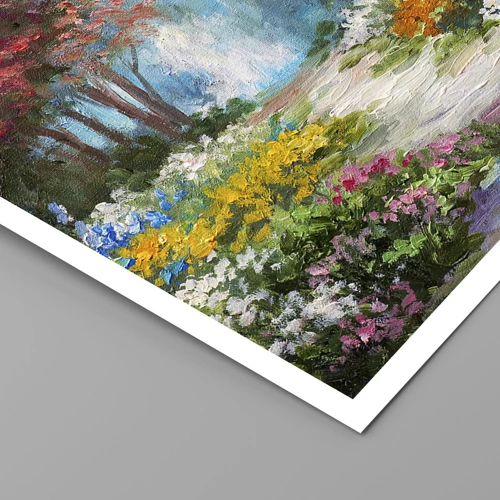 Poster - Grădină de pădure, pădure de flori - 40x30 cm