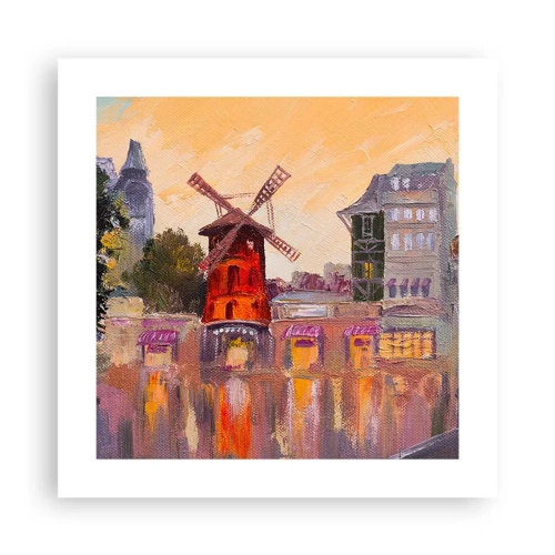 Poster - Icoane pariziene - Moulin Rouge - 40x40 cm