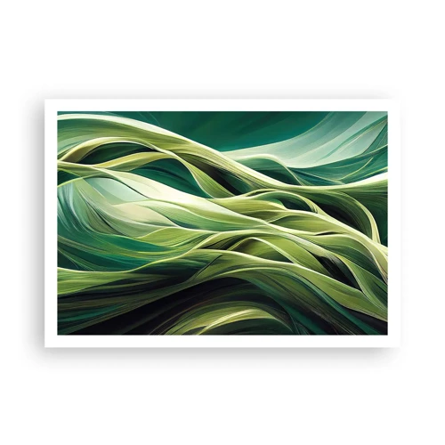 Poster - Un joc abstract de verde - 100x70 cm