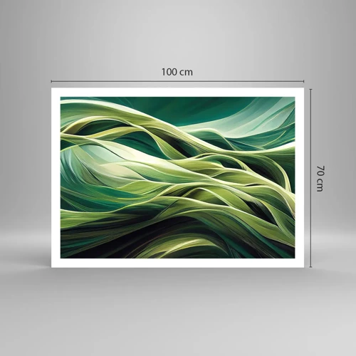 Poster - Un joc abstract de verde - 100x70 cm