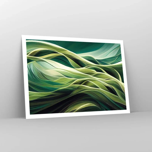 Poster - Un joc abstract de verde - 100x70 cm