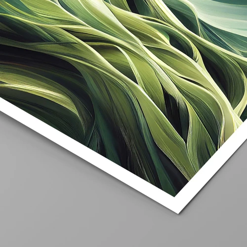 Poster - Un joc abstract de verde - 100x70 cm