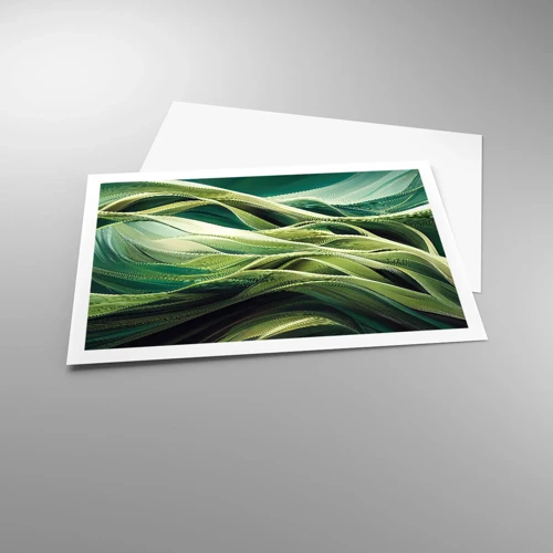 Poster - Un joc abstract de verde - 91x61 cm