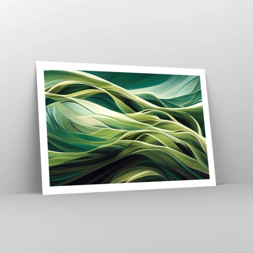 Poster - Un joc abstract de verde - 91x61 cm