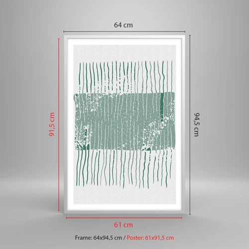 Poster în ramă albă - Abstracție marină - 61x91 cm