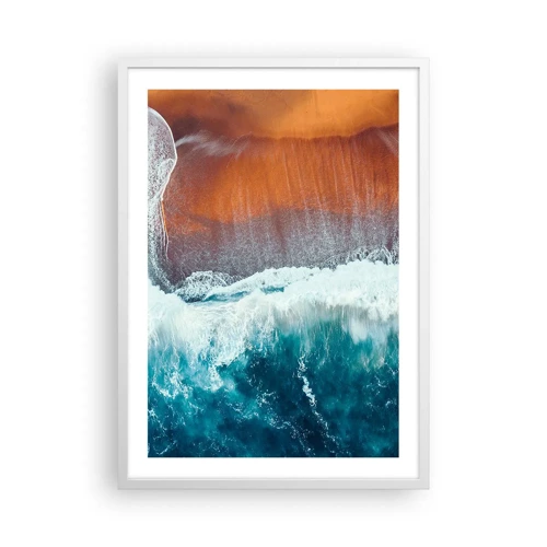 Poster în ramă albă - Atingerea oceanului - 50x70 cm