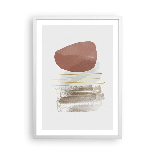 Poster în ramă albă - Colonadă abstractă - 50x70 cm