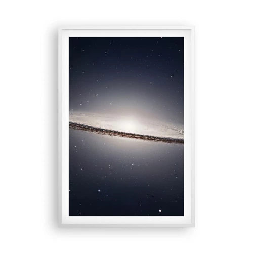 Poster în ramă albă - Cu mult timp în urmă, într-o galaxie foarte, foarte îndepărtată... - 61x91 cm