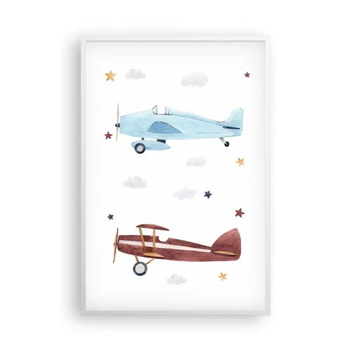 Poster în ramă albă - Domnule Pilot, vă așteptăm! - 61x91 cm